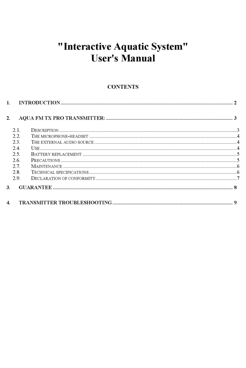 AMPHICOM AQUA FM TX PRO User manual