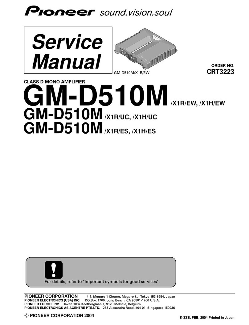 Pioneer GM-D510M/X1R/EW Service manual