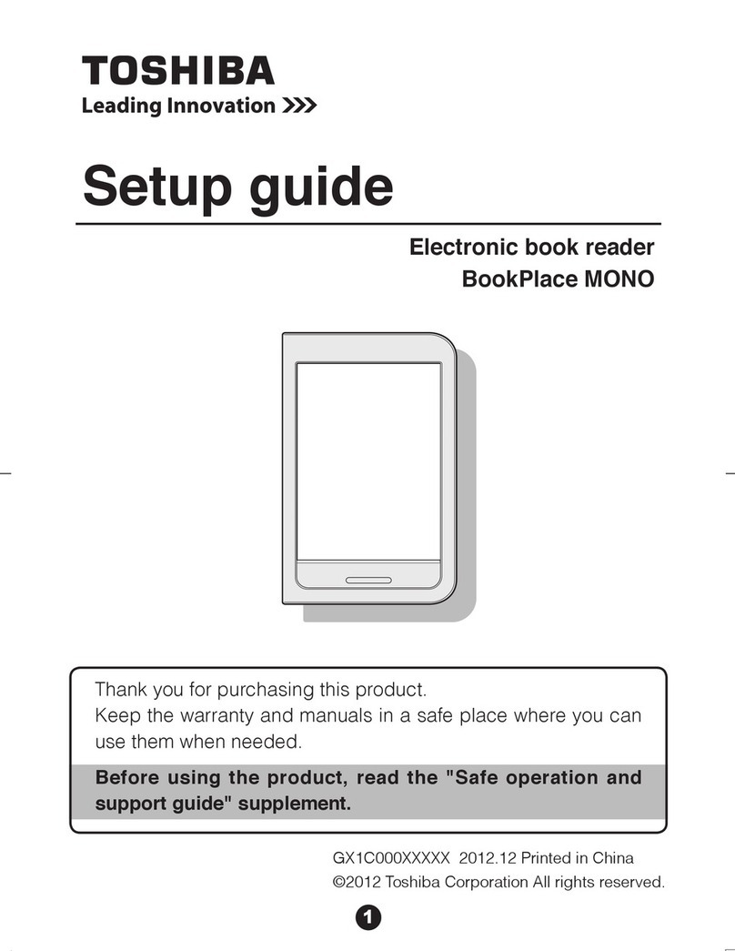 Toshiba BookPlace MONO Setup guide