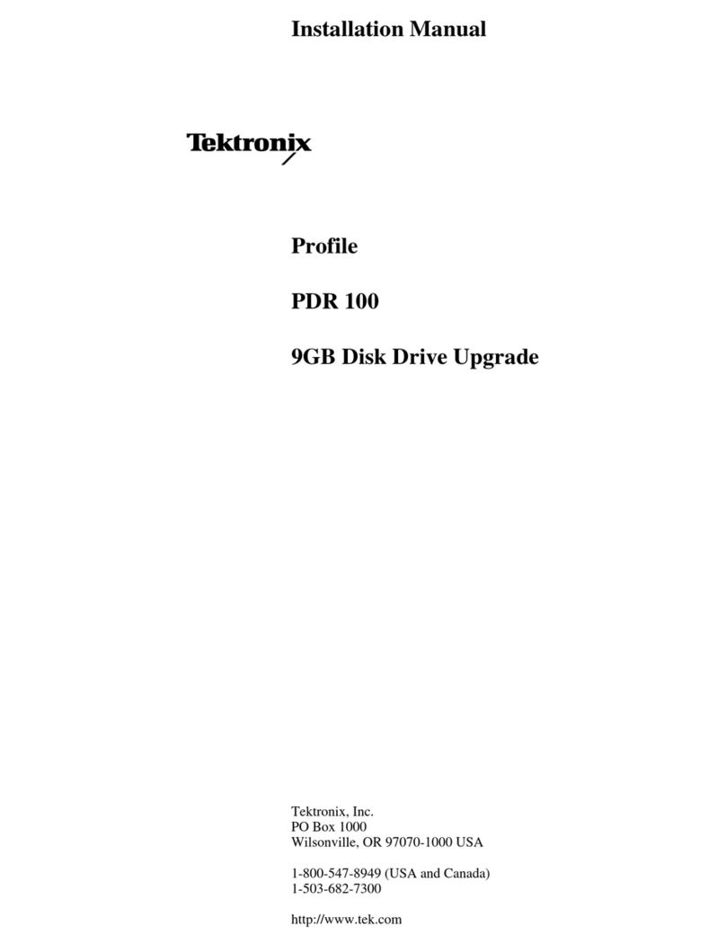 Tektronix PDR100 User manual