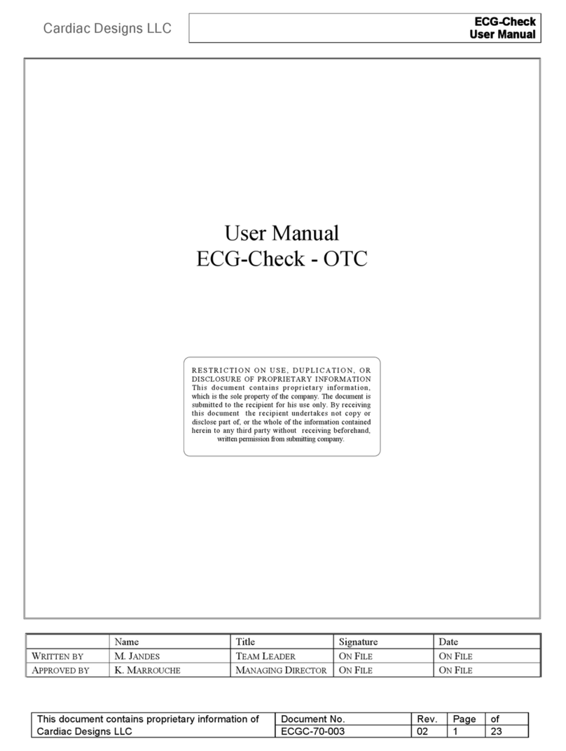 Cardiac Designs ECG Check user manual Cardiac Designs ECG Check user manual