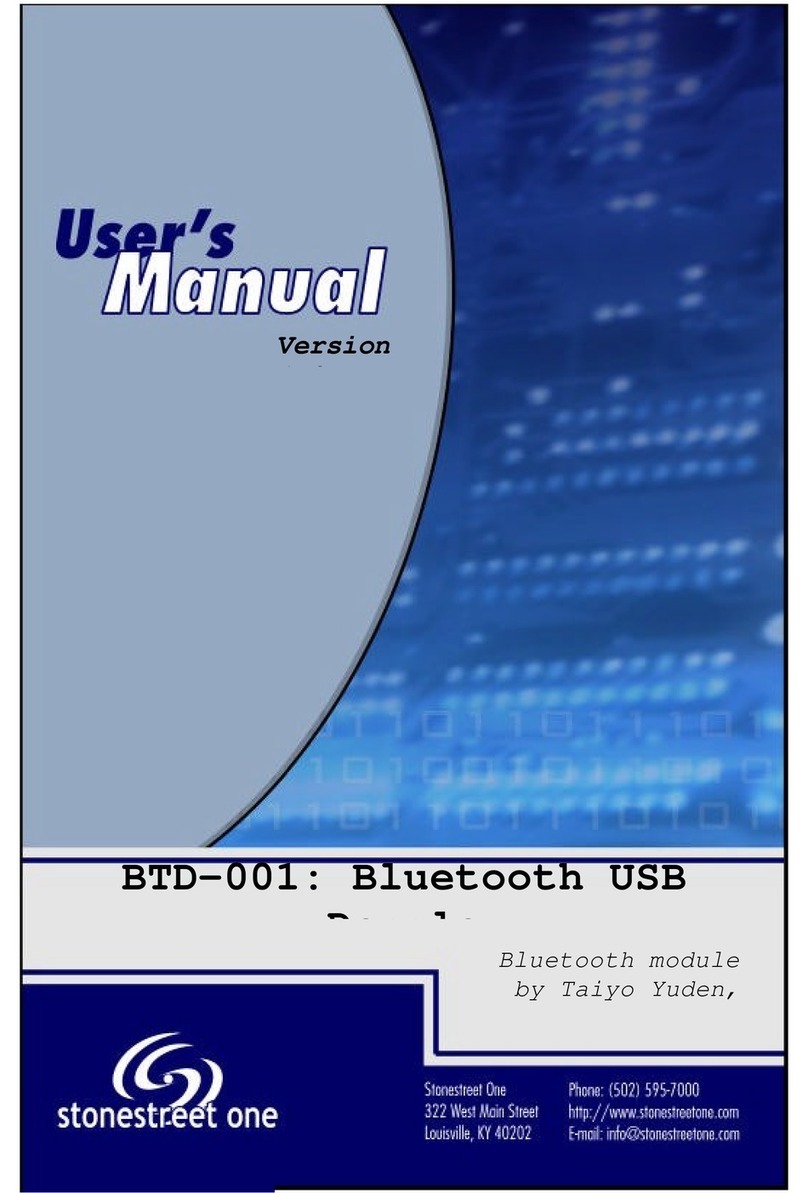 Stonestreet one BTD-001 user manual