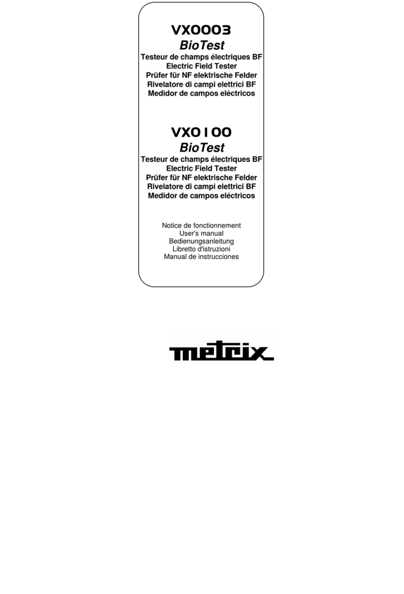 Metrix VX0100 BioTest User manual