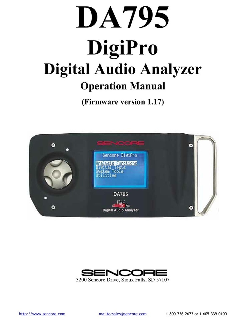 Sencore DigiPro DA795 Operation manual Sencore DigiPro DA795 Operation manual