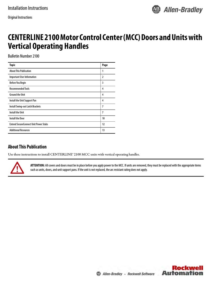 Allen-Bradley CENTERLINE 2100 User manual