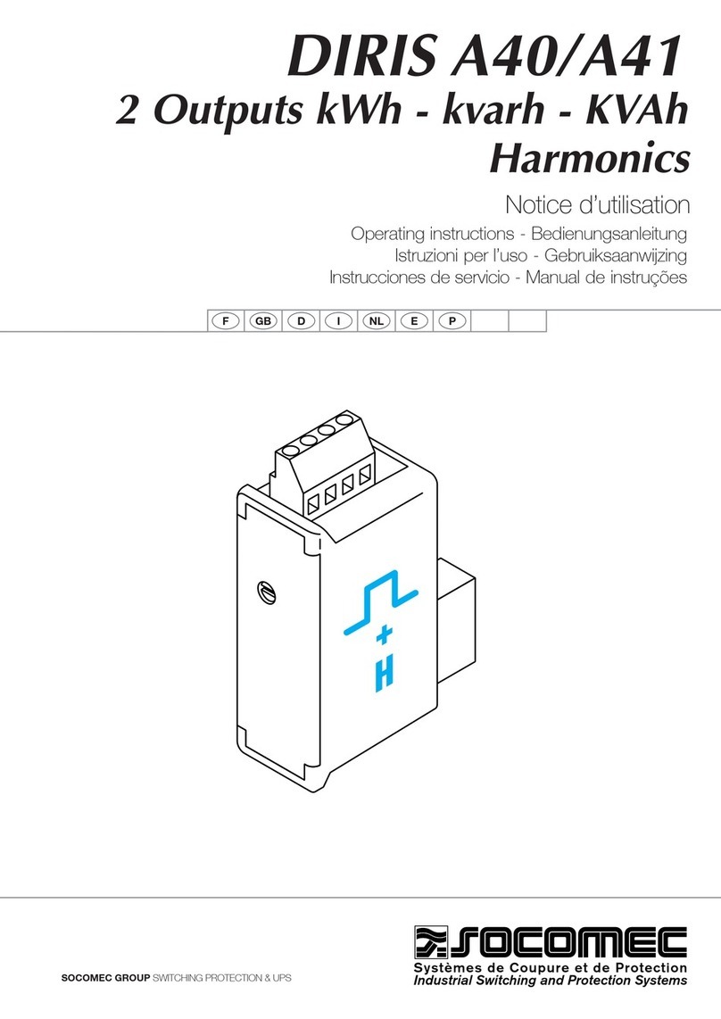 socomec DIRIS A40 User manual