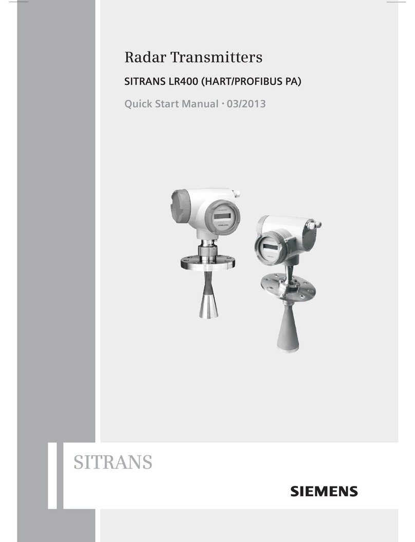 Siemens SITRANS LR 400 Quick start manual