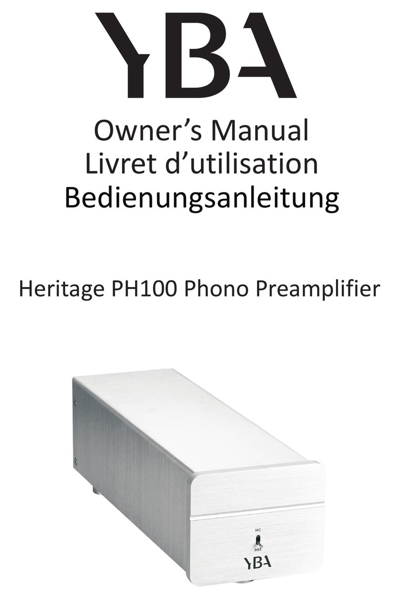 YBA DESIGN PH100 owner's manual