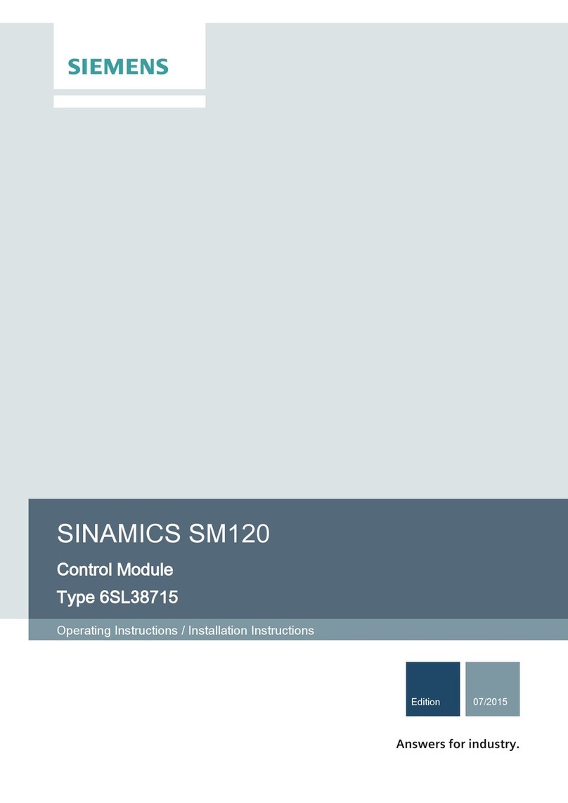 Siemens SINAMICS SM120 User manual Siemens SINAMICS SM120 User manual
