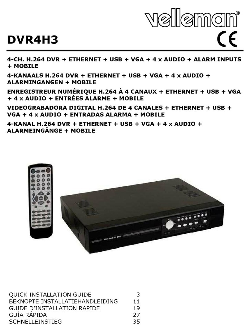 Velleman DVR4H3 User manual