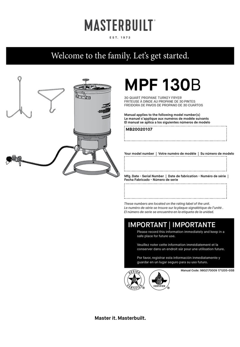 Masterbuilt MPF 130B User manual