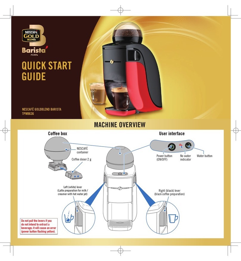 Nescafe GoldBlend Barista TPM9636 User manual Nescafe GoldBlend Barista TPM9636 User manual