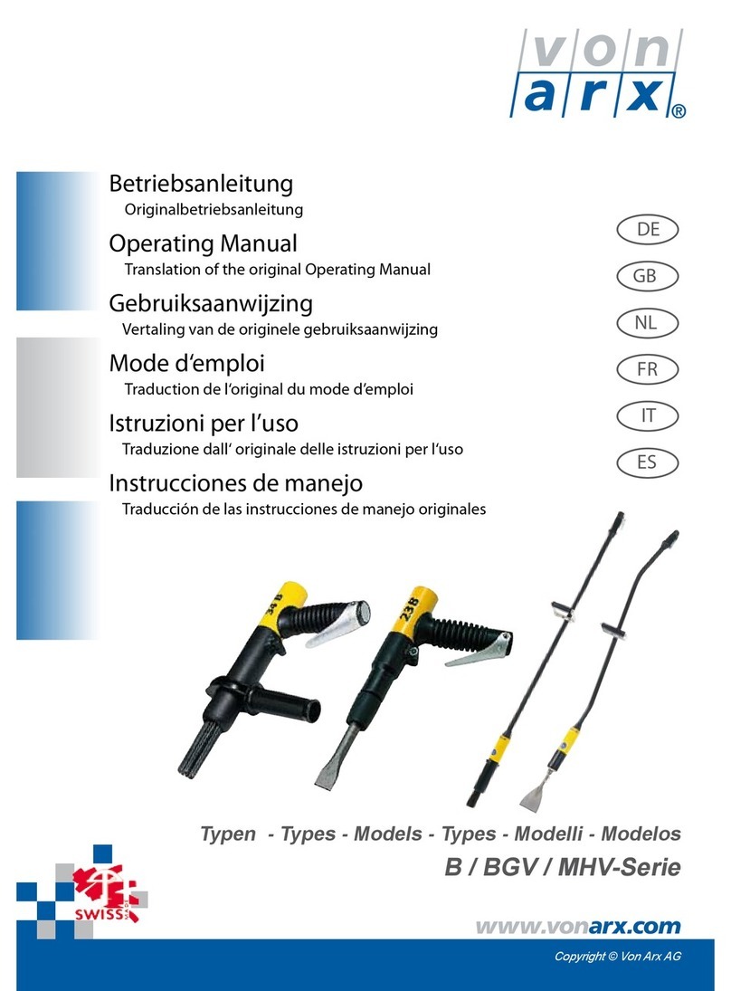 Von Arx B Series operating manual