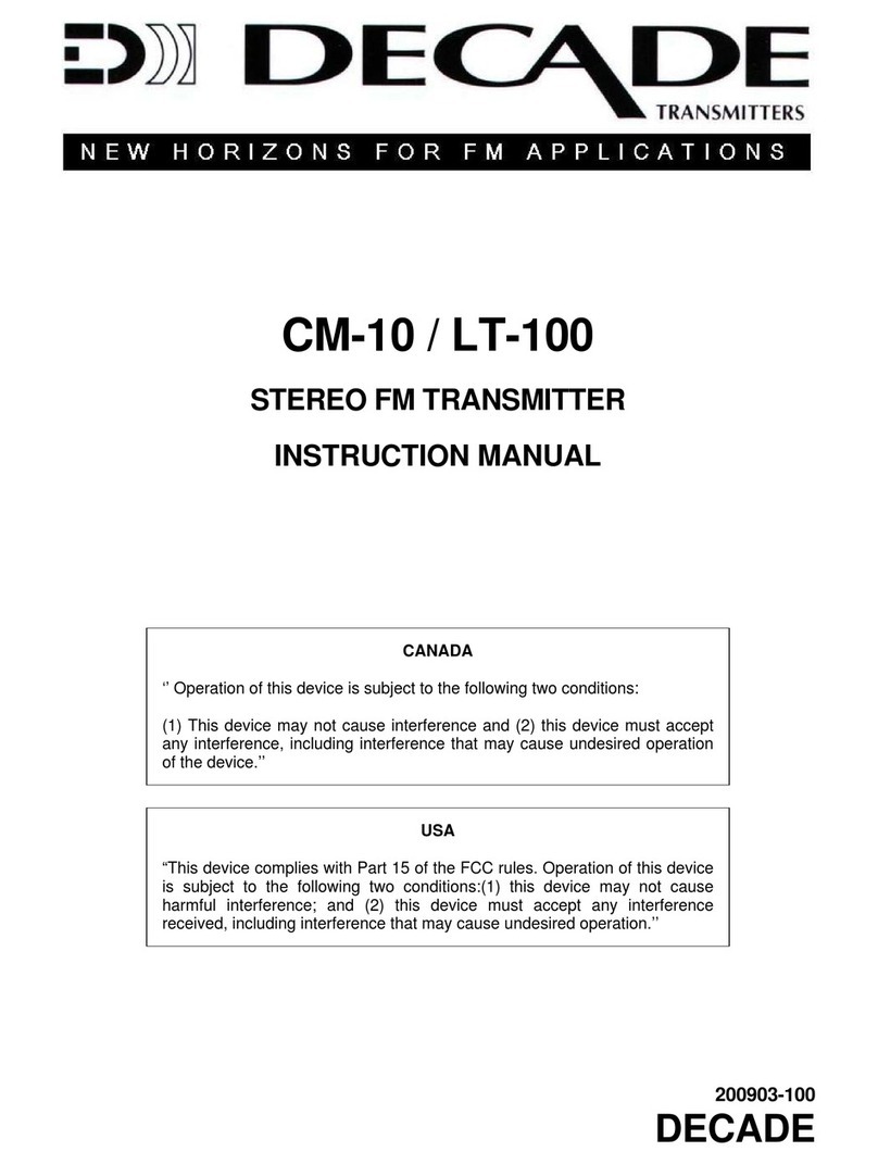 Decade CM-10 instruction manual