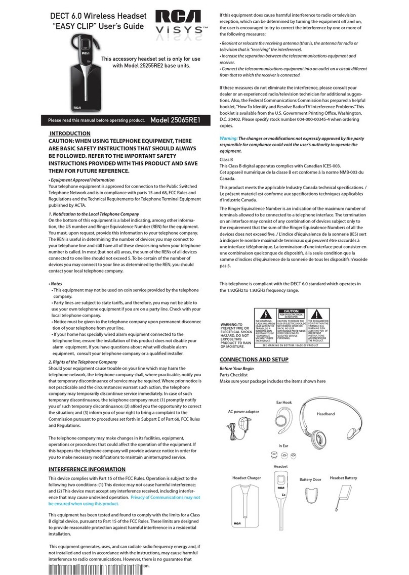 RCA VISYS 25065RE1 user guide