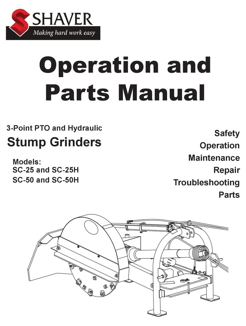 Shaver SC-25H Operation and parts manual