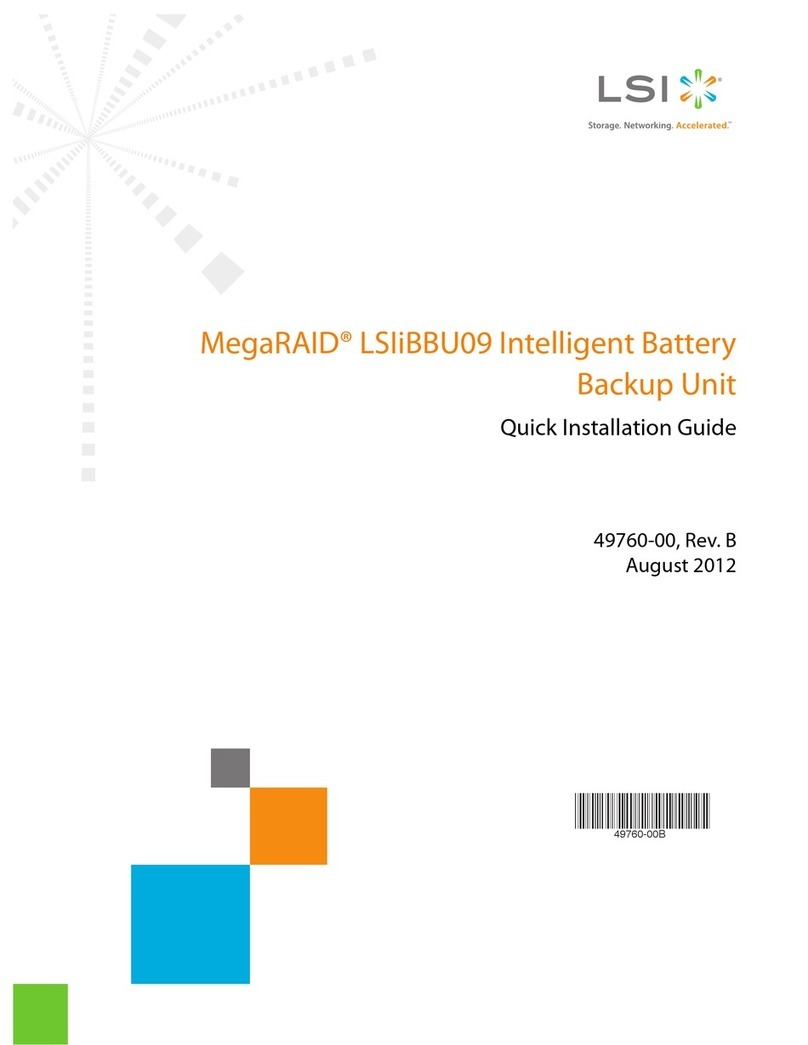 LSI MegaRAID LSIiBBU09 Quick installation guide