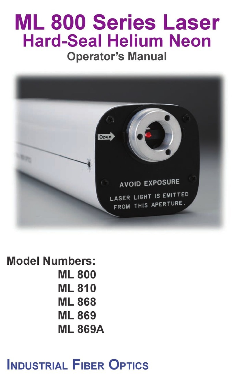 Industrial Fiber Optics ML 800 Series Operator's manual