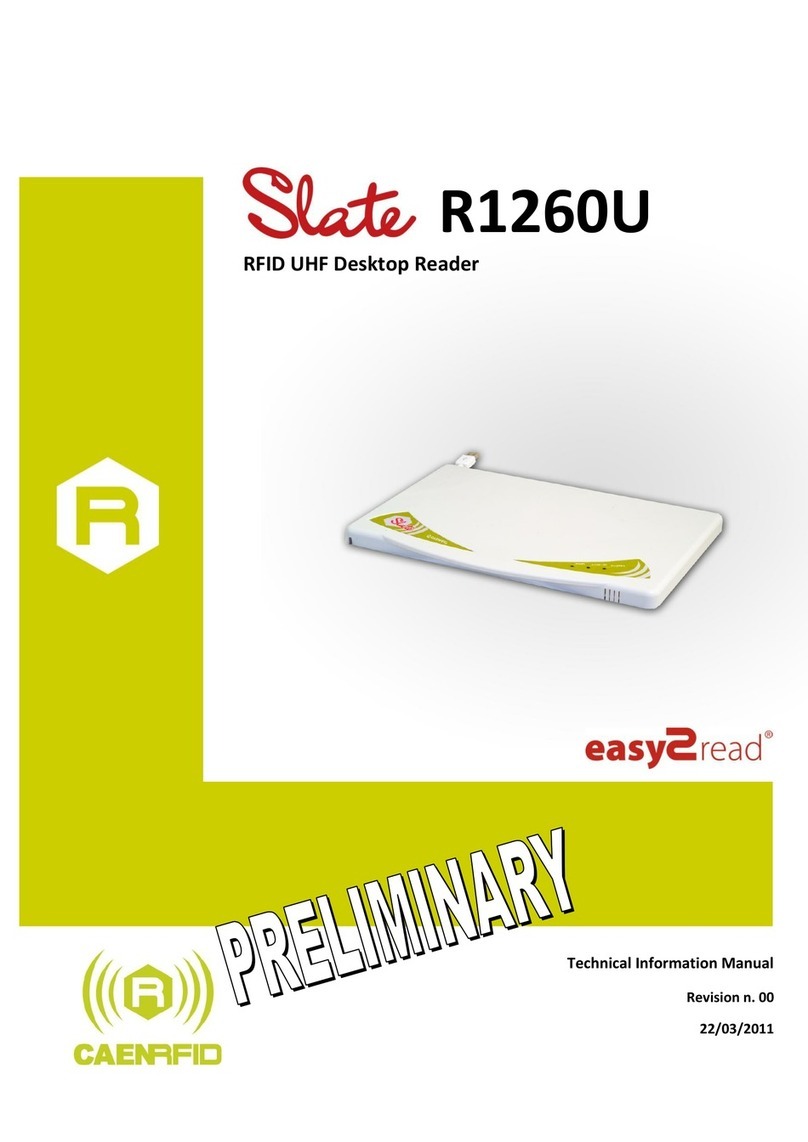 caenrfid Easy2Read Slate R1260U Technical information manual