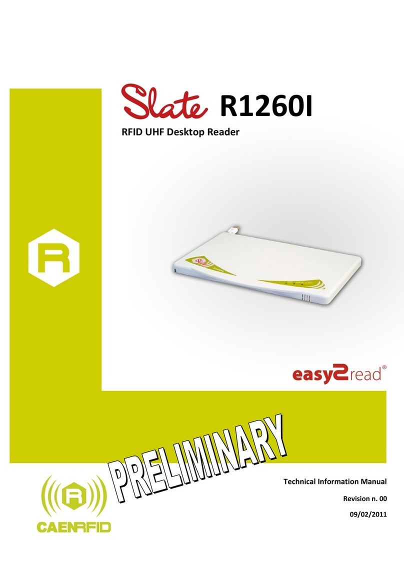 caenrfid Easy2Read Slate R1260I Technical information manual