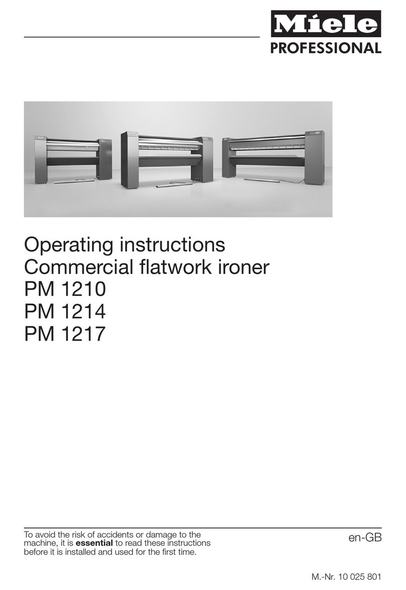 Miele professional PM 1210 operating instructions