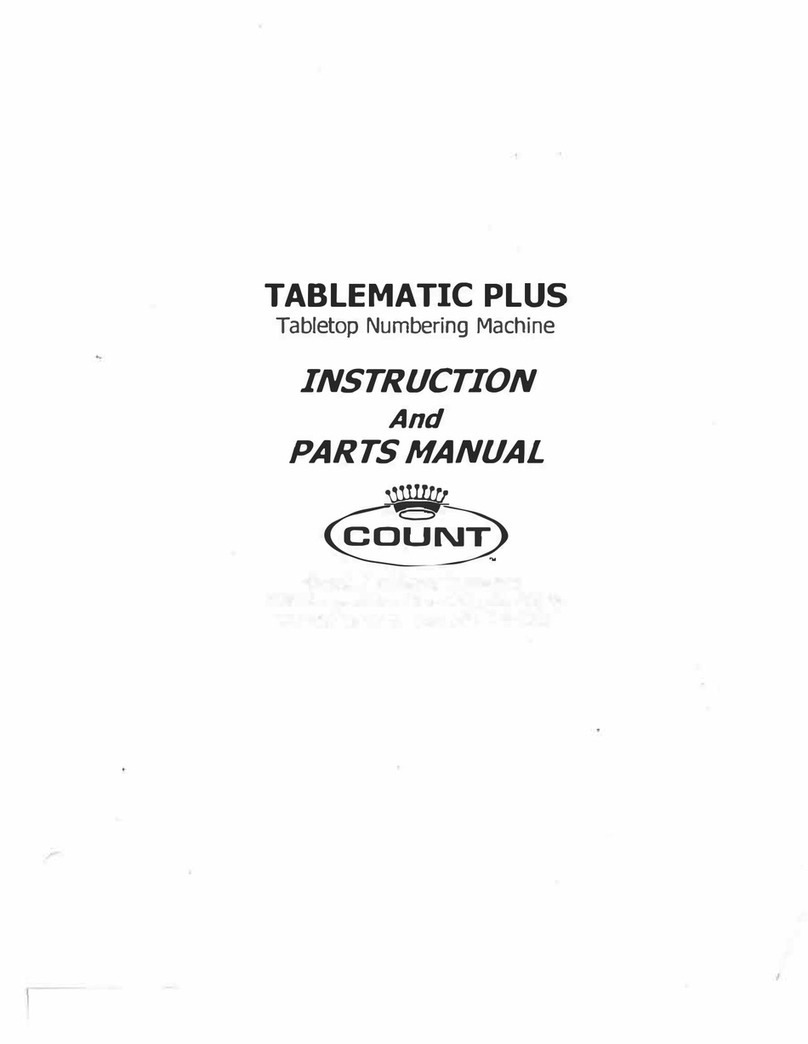 Count Tablematic Plus Instructions and parts manual