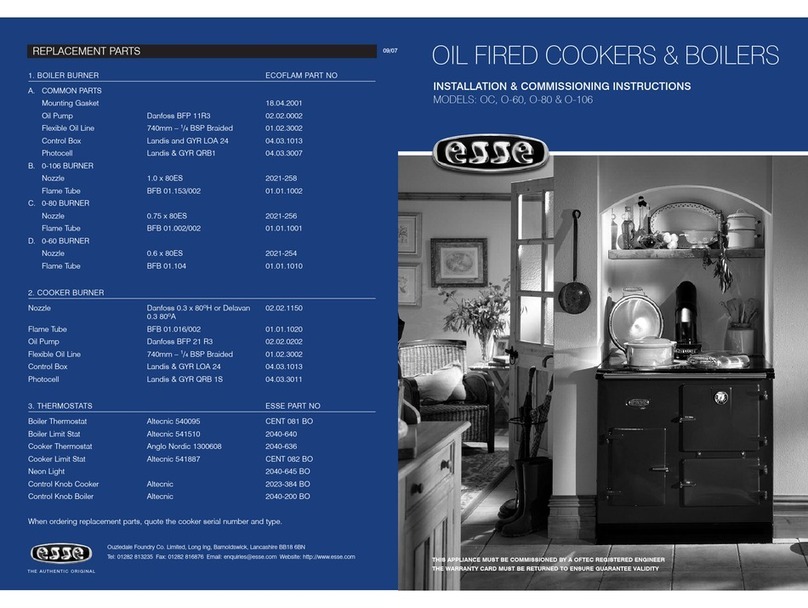 Esse OC Installation & commissioning instructions