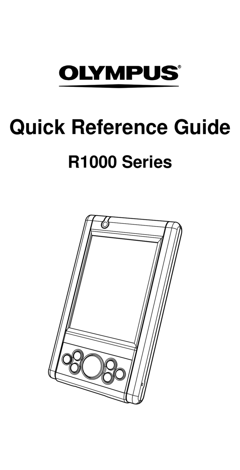 Olympus R1000 Series Quick reference guide