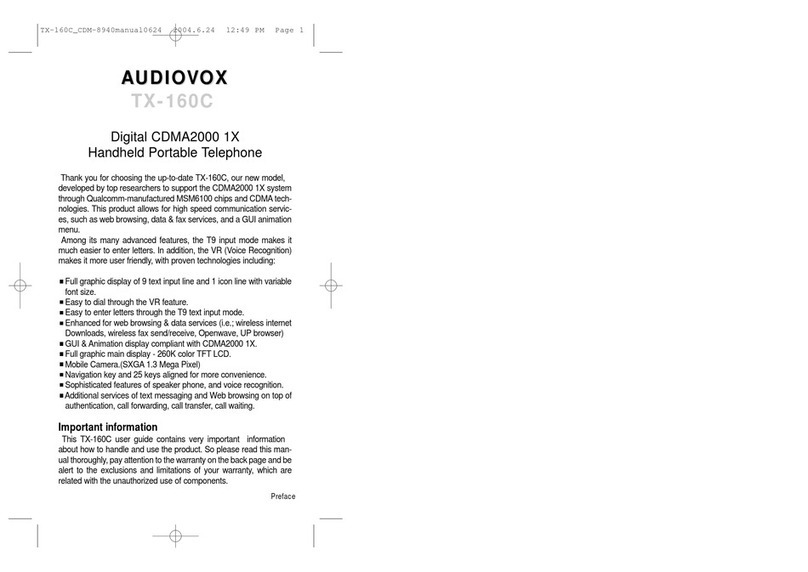 Audiovox TX-160C manual