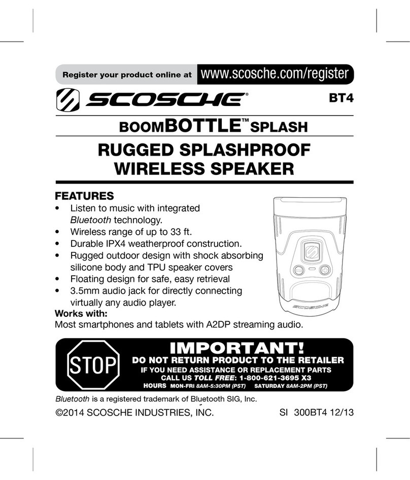 Scosche Boombottle SPLASH BT4 user manual