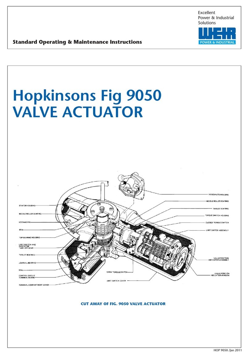 Weir Hopkinsons Fig 9050 Standard Operating & Maintenance Instructions