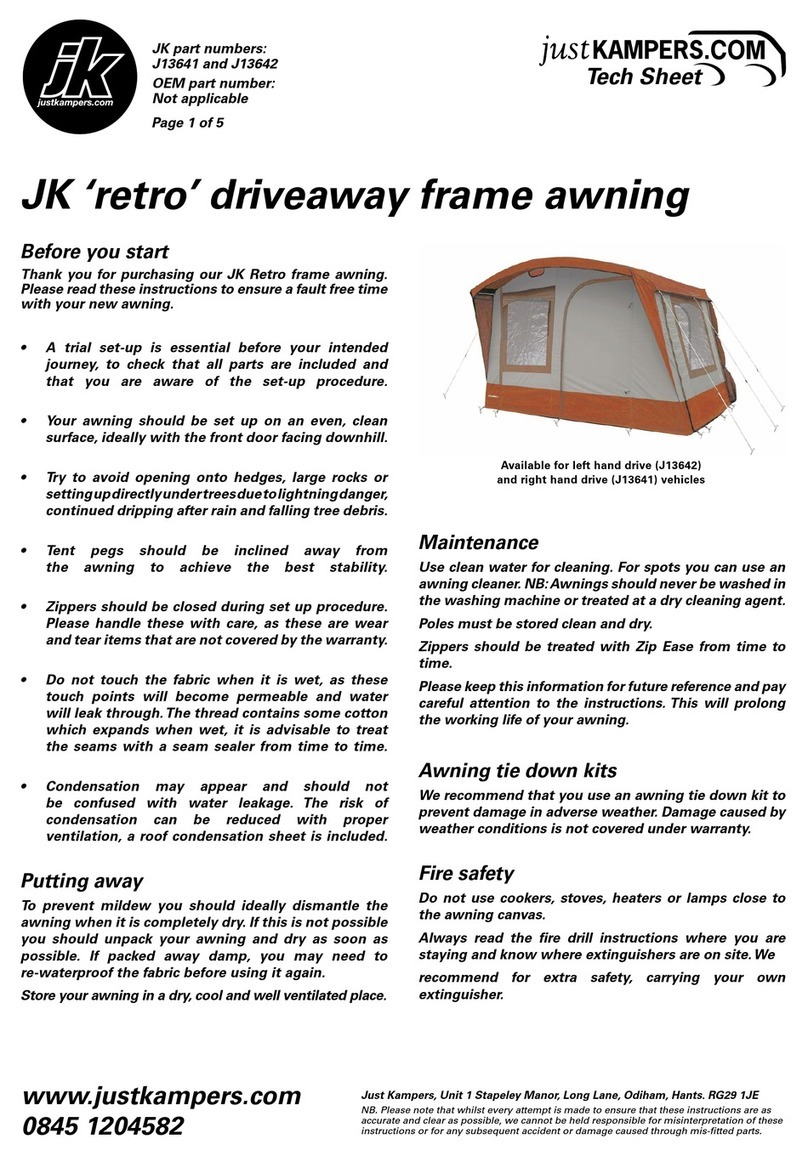 Just Kampers Retro J13642 Tech sheet