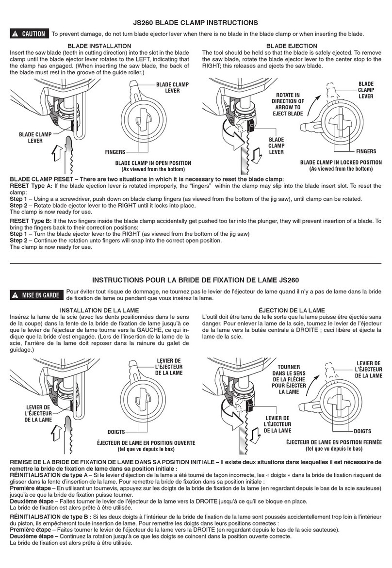 Bosch JS260 User manual