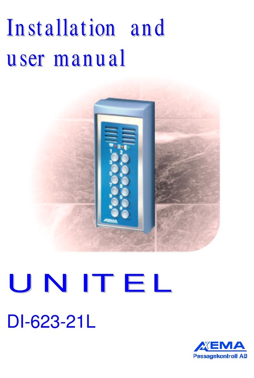 Axema Unitel DI-623-21L Installation and user manual