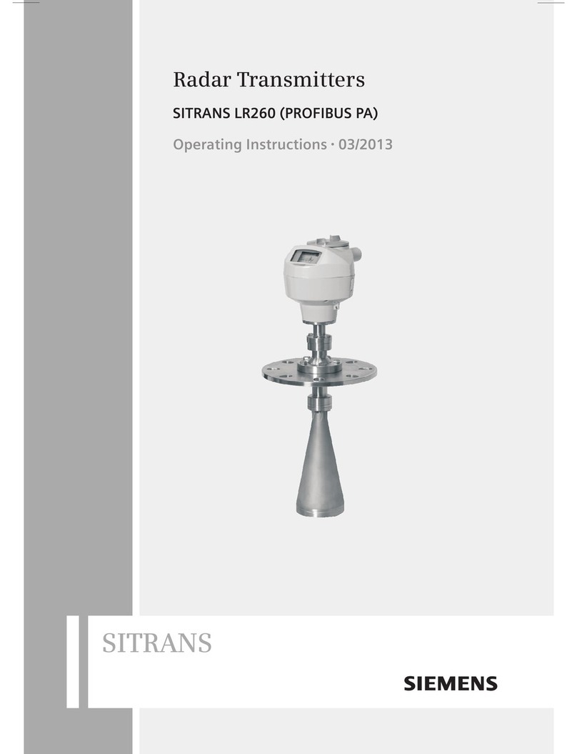 Siemens SITRANS LR260 operating instructions