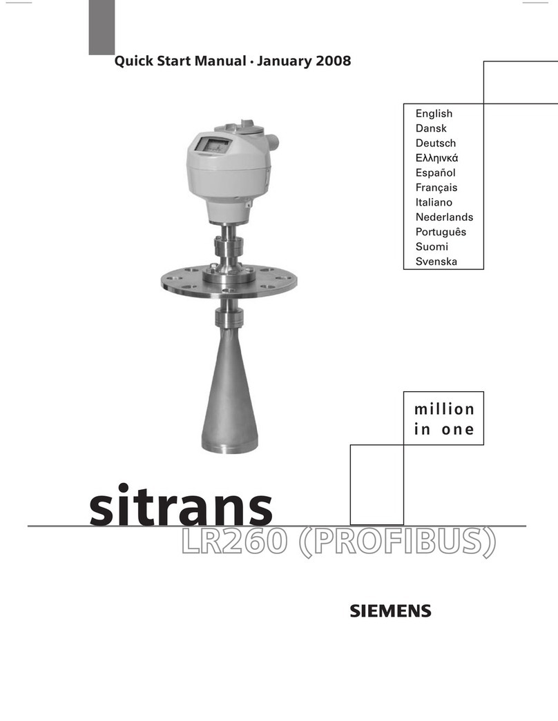Siemens SITRANS LR260 Quick start manual