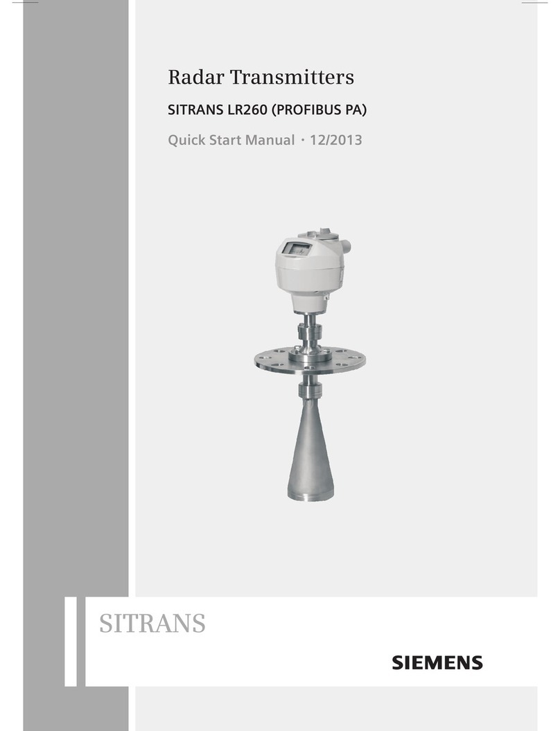 Siemens SITRANS LR260 Instruction manual