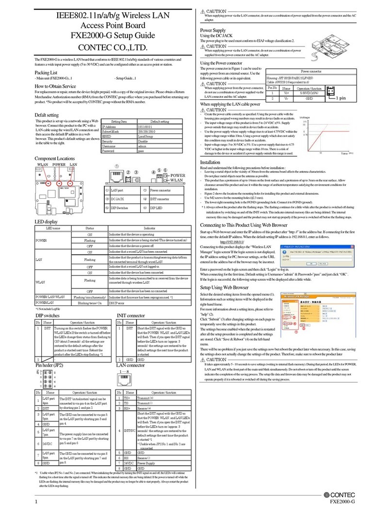 Contec FXE2000-G Setup guide