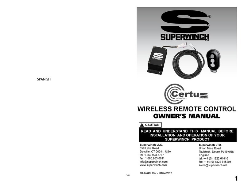 Superwinch Certus Wireless owner's manual