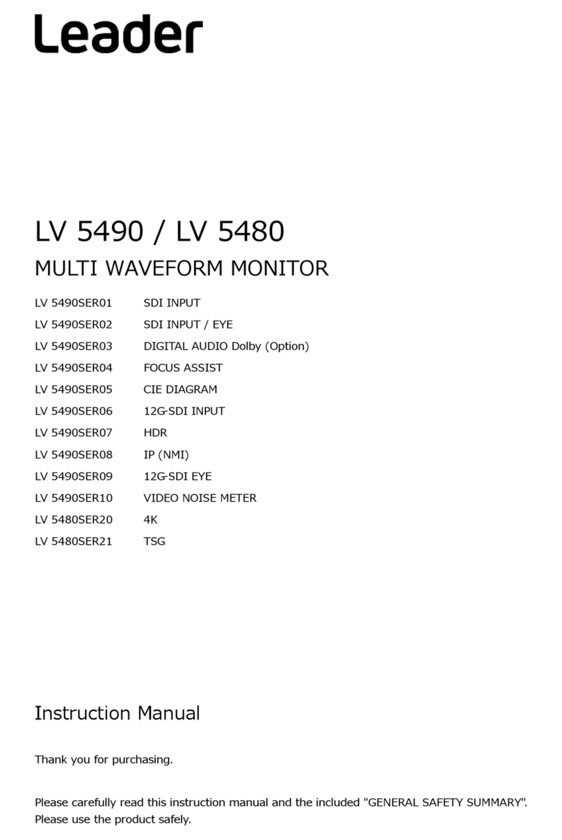 Leader LV 5490 User manual Leader LV 5490 User manual
