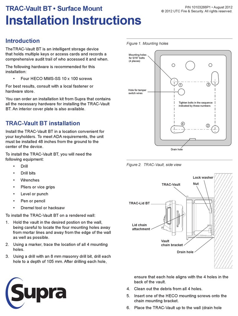 Supra TRAC-Vault BT installation instructions