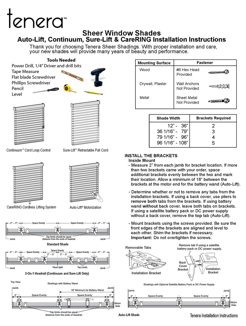 Tenera Continuum installation instructions Tenera Continuum installation instructions