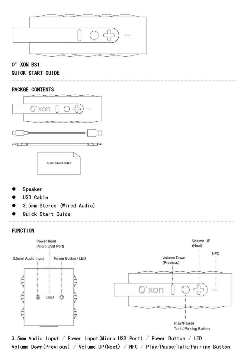O'xon BS1 User manual