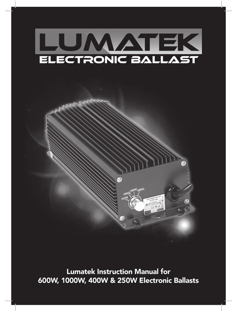 Lumatek ZEUS 600W instruction manual