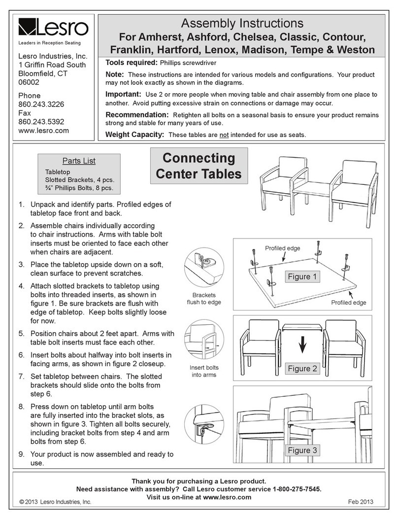 Lesro Amherst Assembly instructions