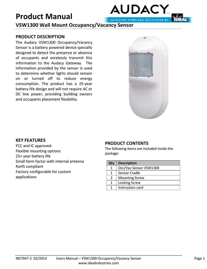 Audacy VSW1300 product manual