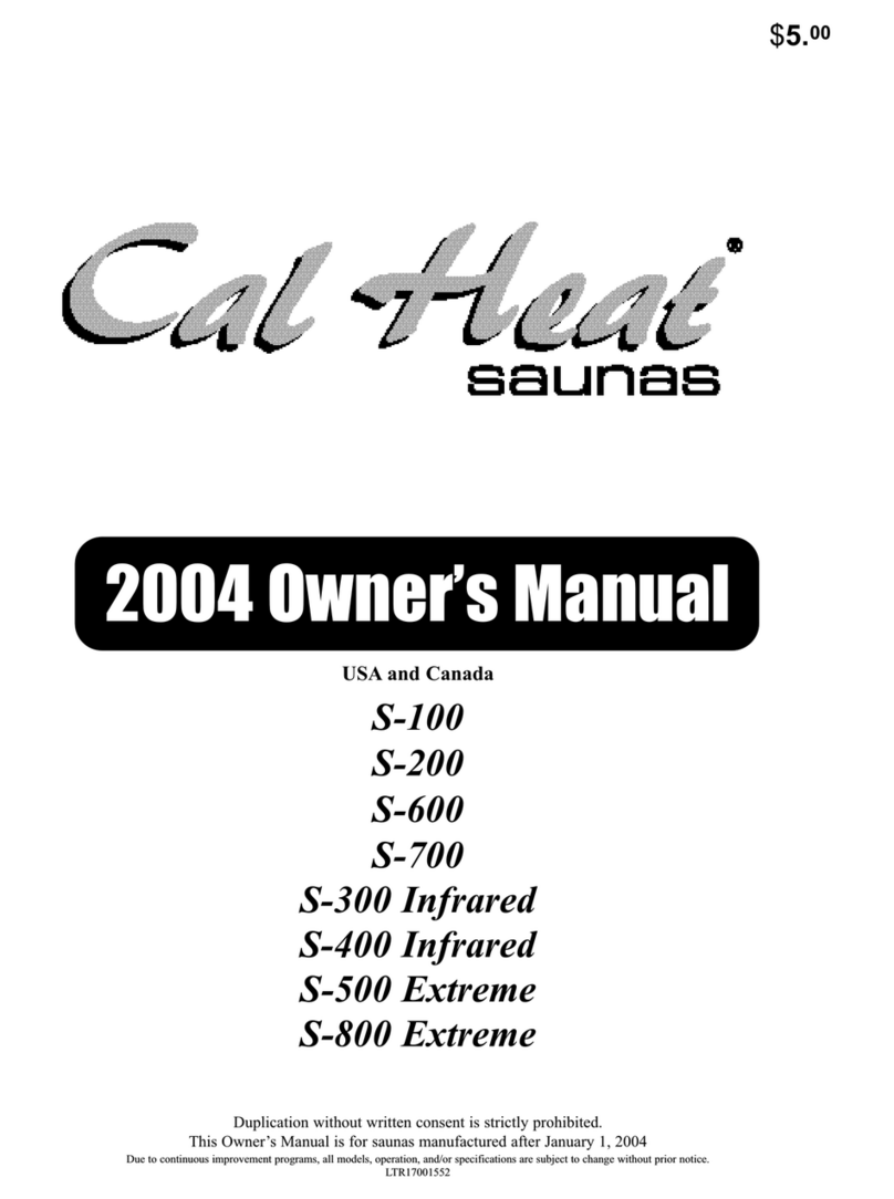 Cal Heat S-100 owner's manual