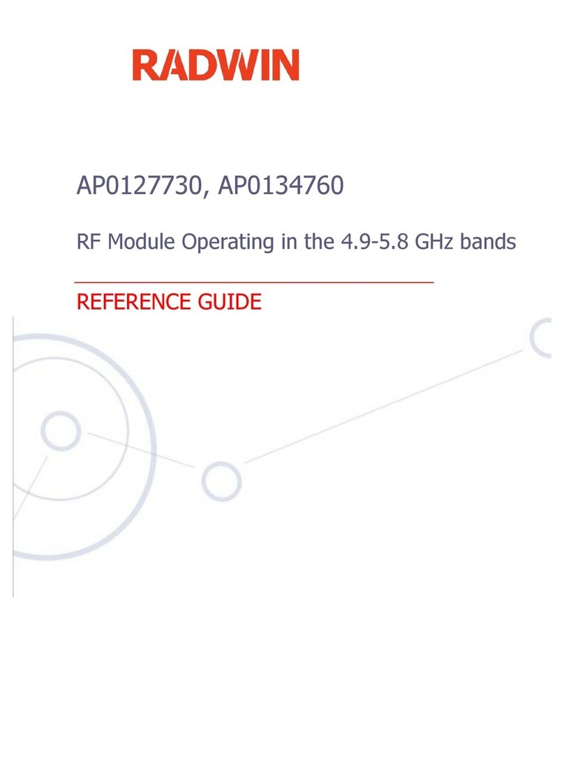 Radwin AP0127730 reference guide