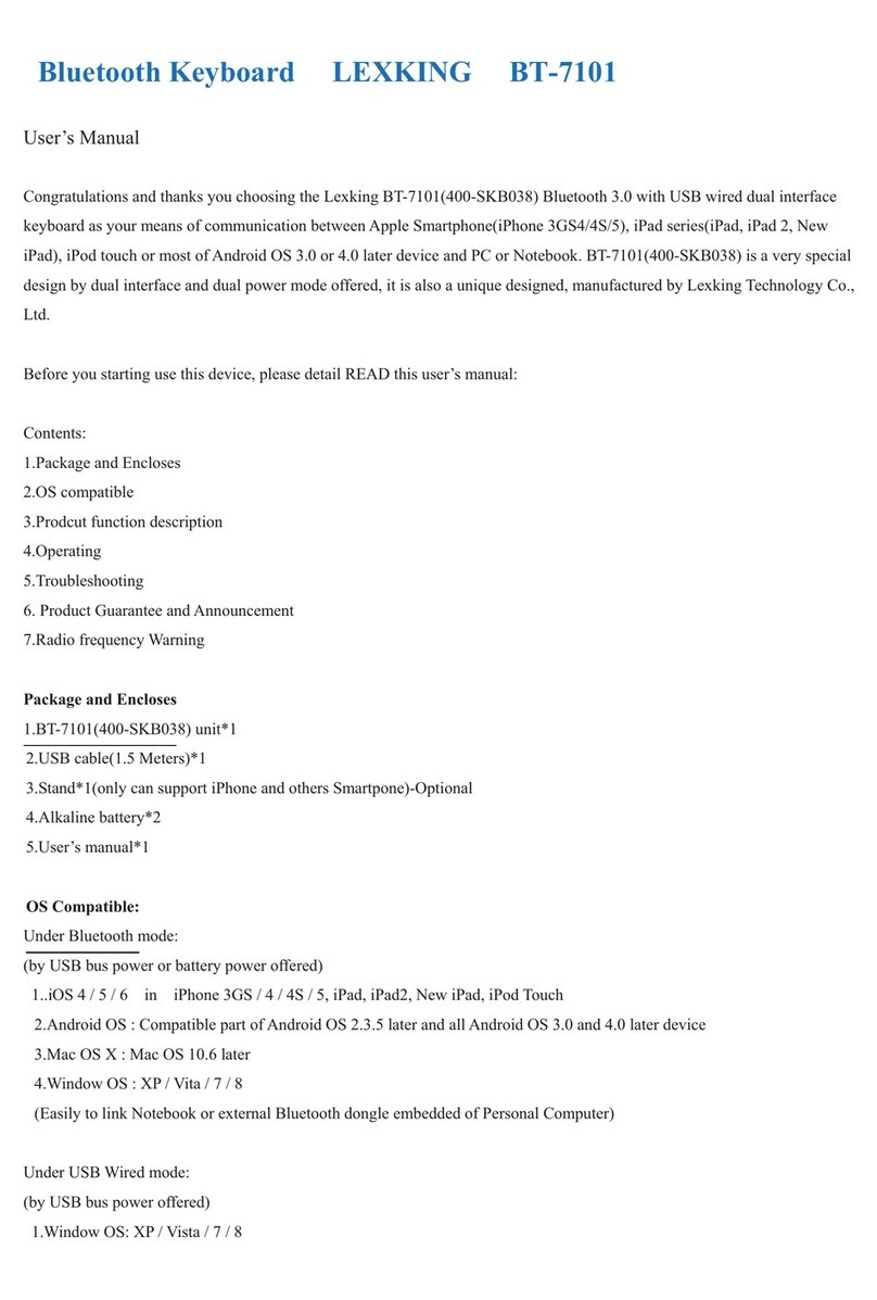 Lexking BT-7101 user manual