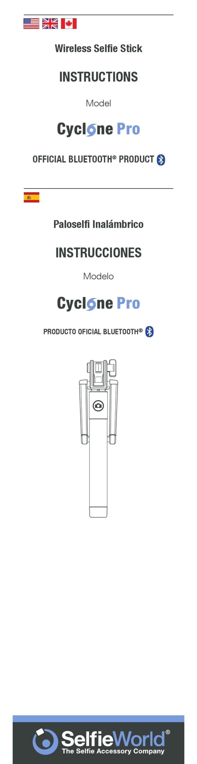 SelfieWorld Cyclone Pro instructions